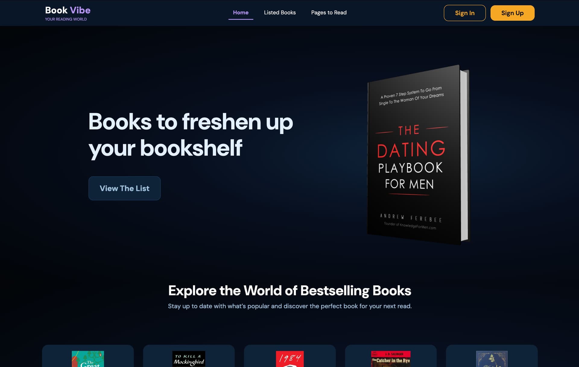 BookVibe — project screenshot